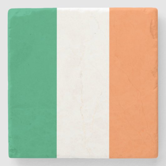 アイルランド国旗のコート ストーンコースター (正面)