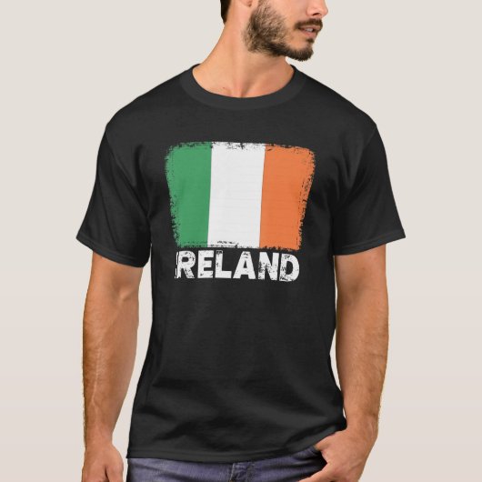 アイルランド国旗のサポートアイリッシュピープル女性男性 Tシャツ (正面)