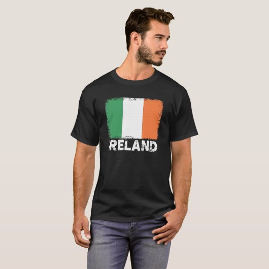 アイルランド国旗のサポートアイリッシュピープル女性男性 Tシャツ (正面フル)