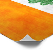 アイルランド国旗のシャムロックのポスター ポスター (角)