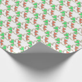 アイルランド国旗のシャムロッククッキー聖パトリックの日食 ラッピングペーパー (角)
