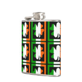 アイルランド国旗のシャムロックパターン フラスク (左)