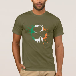 アイルランド国旗のシャムロックSt patricks day Tシャツ