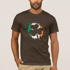 アイルランド国旗のシャムロックSt patricks day Tシャツ