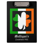 アイルランド国旗のシャムロパーソナライズされたック クリップボード (正面)