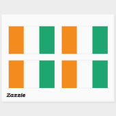 アイルランド国旗のシール 長方形シール (シート)