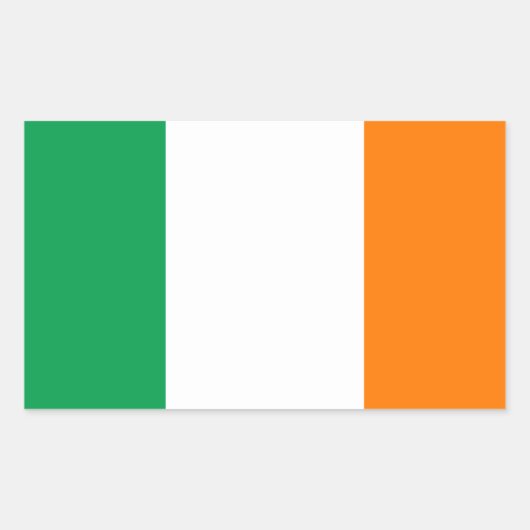 アイルランド国旗のシール 長方形シール (正面)
