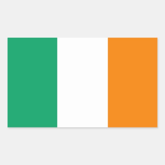 アイルランド国旗のシール 長方形シール (正面)