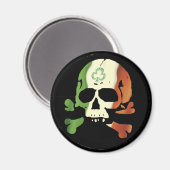 アイルランド国旗のスカル マグネット (正面/裏面)