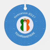 アイルランド国旗のハヌッカエンジェル氏年 メタルオーナメント (裏面)