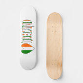 アイルランド国旗のハートとワードアイルランド スケートボード (正面)