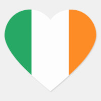アイルランド国旗のハートシール