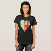 アイルランド国旗のハート Tシャツ (正面フル)