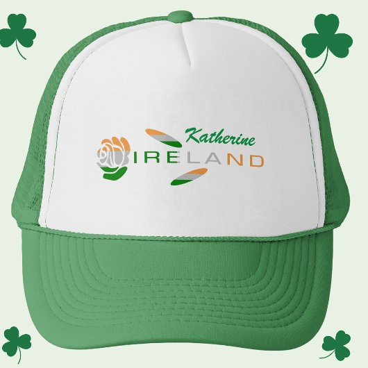アイルランド国旗のバラ パーソナライズされた キャップ