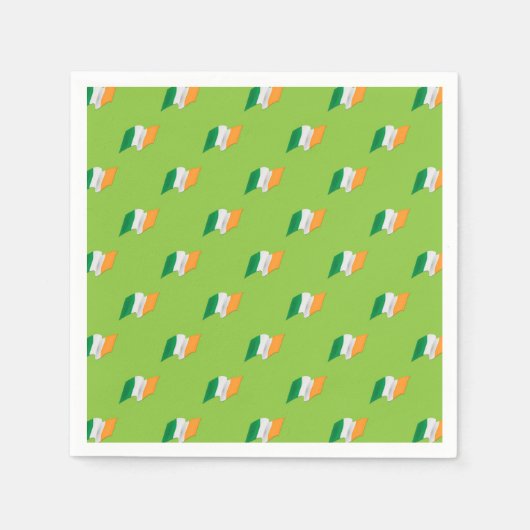 アイルランド国旗のパターン スタンダードカクテルナプキン (正面)