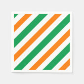 アイルランド国旗のパターン スタンダードカクテルナプキン (正面)