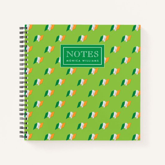 アイルランド国旗のパターン ノートブック (正面)