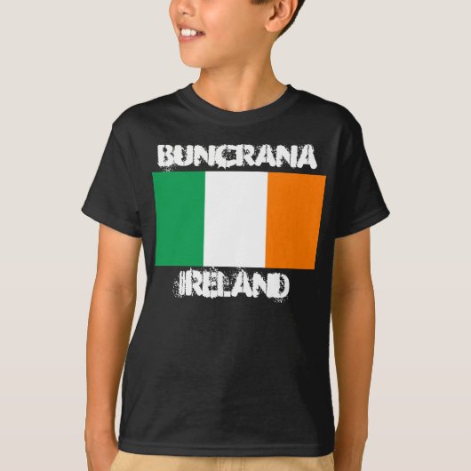アイルランド国旗のボーイズとアイルランドのバンクラナ Tシャツ (正面)