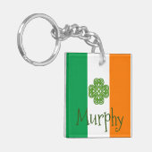 アイルランド国旗のマーフィーのキーリング キーホルダー (正面左)