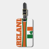 アイルランド国旗のラグビーボール ラゲッジタグ (正面縦)