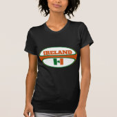 アイルランド国旗のラグビーボール Tシャツ (正面)