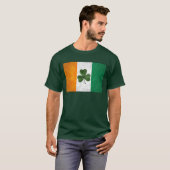 アイルランド国旗のラッキー・シャムロック Tシャツ (正面フル)