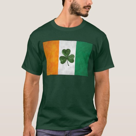 アイルランド国旗のラッキー・シャムロック Tシャツ (正面)