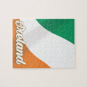 アイルランド国旗のレトロな旅行ポスター ジグソーパズル (横)