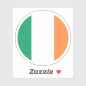 アイルランド国旗の丸いシール シール (シート)