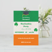 アイルランド国旗の卒業パーティー招待状 招待状 (スタンド正面)