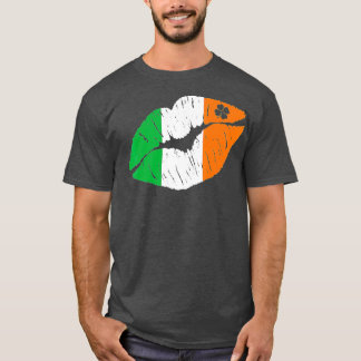 アイルランド国旗の唇St patricks dayキスをする李 Tシャツ