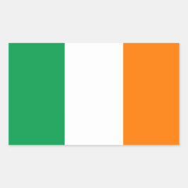 アイルランド国旗の四角形ステッカー 長方形シール