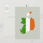 アイルランド国旗の地図の全サイズ ポストカード (正面/裏面)