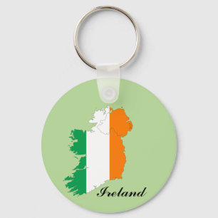 アイルランド国旗の地図 キーホルダー