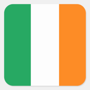 アイルランド国旗の大きい四角のステッカー スクエアシール