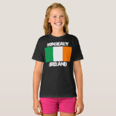 アイルランド国旗の女の子とアイルランド Tシャツ (正面フル)