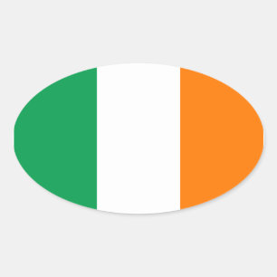アイルランド国旗の楕円ステッカー 楕円形シール