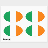 アイルランド国旗の楕円形ステッカー 楕円形シール (シート)