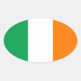 アイルランド国旗の楕円形ステッカー 楕円形シール
