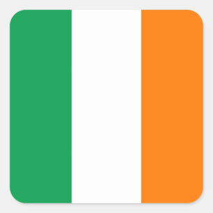 アイルランド国旗の正方形ステッカー スクエアシール