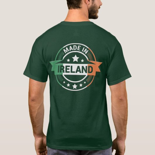 アイルランド国旗の色でアイルランド製St. Patrick T-Sh Tシャツ (裏面)