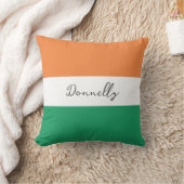 アイルランド国旗の色アイルランドの姓カスタム名 クッション (ブランケット)