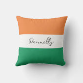 アイルランド国旗の色アイルランドの姓カスタム名 クッション (裏面)