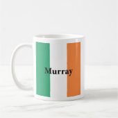 アイルランド国旗の色アイルランドの姓カスタム名 コーヒーマグカップ (左)