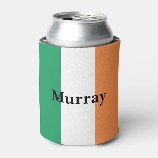 アイルランド国旗の色アイルランドの姓カスタム名 缶クーラー (缶正面)