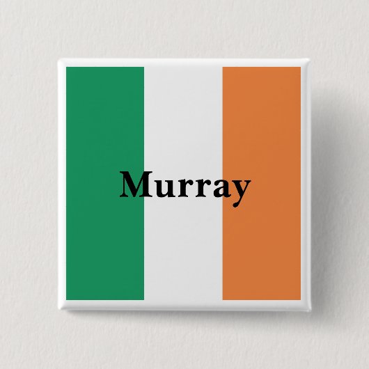 アイルランド国旗の色アイルランドの姓カスタム名 缶バッジ (正面)