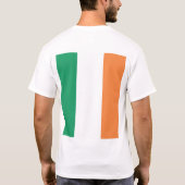 アイルランド国旗の色アイルランドの姓カスタム名 Tシャツ (裏面)