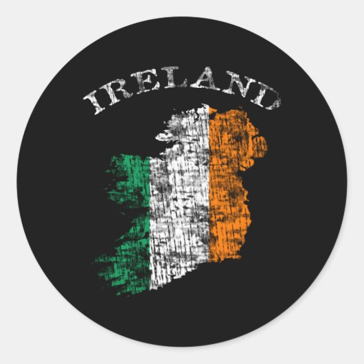アイルランド国旗の色 ラウンドシール (正面)