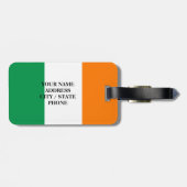 アイルランド国旗の荷物タグ(バッグとスーツケース) ラゲッジタグ (裏面横)