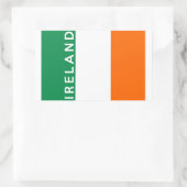 アイルランド国旗の記号名文字 長方形シール (バッグ)